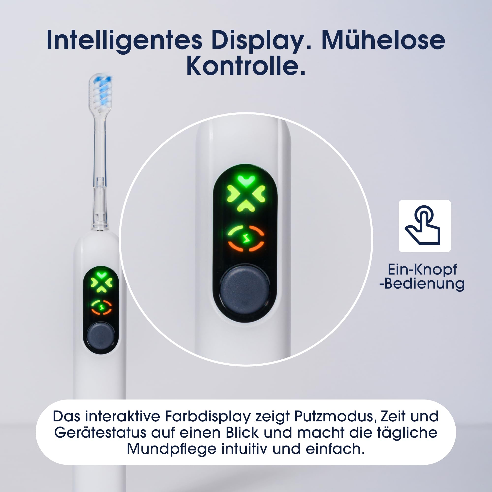 ZENT SoniQ Schallzahnbürste 2in1 Ultraschall Zahnbürste