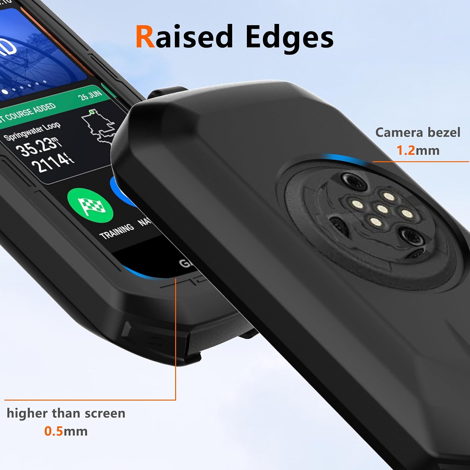 Anoowkoa Etui TPU do Garmin Edge 1050 etui na telefony matowe czarne odporne na odciski palców Ultra cienka ochronna twarda tylna obudowa miękka elastyczna osłona hybrydowa silikonowa obudowa