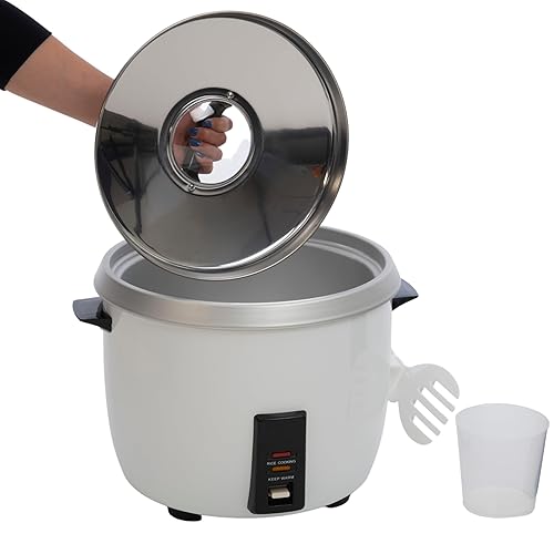 Miniatura 4 de FSE RC-0030 Arrocera de alta calidad resistente, capacidad de 30 tazas, función de mantener el calor, tenedor de plástico de gran tamaño