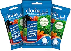 Kit 3 Clorin Salad - Pastilhas Desinfetantes de Frutas, Legumes e Verduras