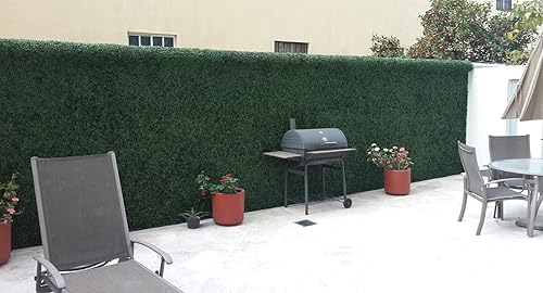 Miniatura 9 de Greensmart Décor - Juego de 4 alfombrillas artificiales de boj Ficus de 20 x 20 pulgadas