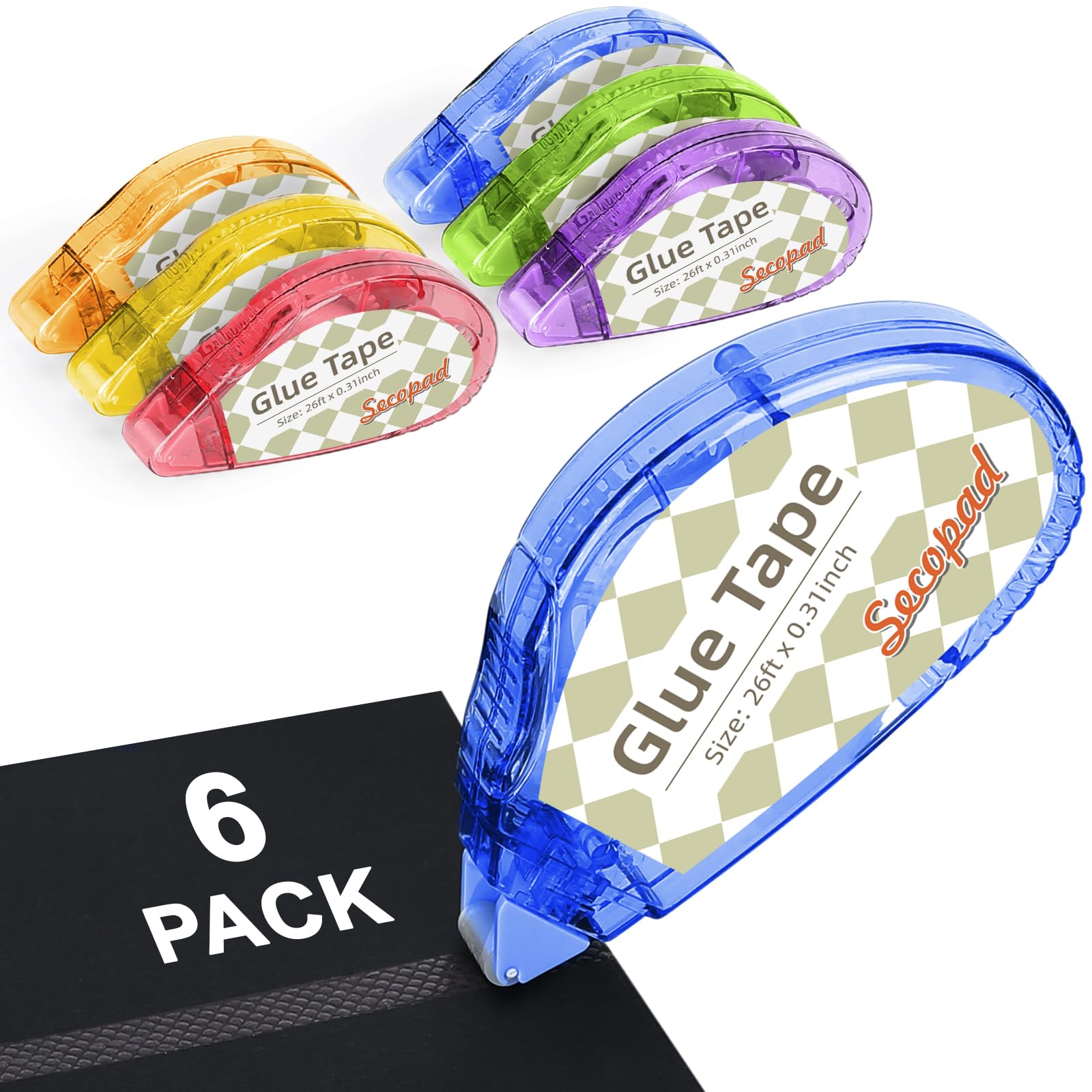 Secopad Scrapbook Tape - 4 Pack, Clear Adhesive -7