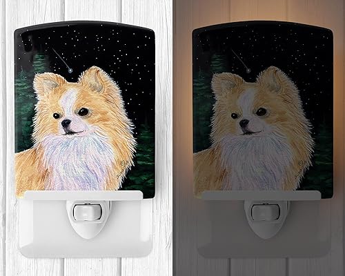 Miniatura 2 de Tesoros de la Caroline Noche estrellada Chihuahua Luz, 6" x 4," Multicolor