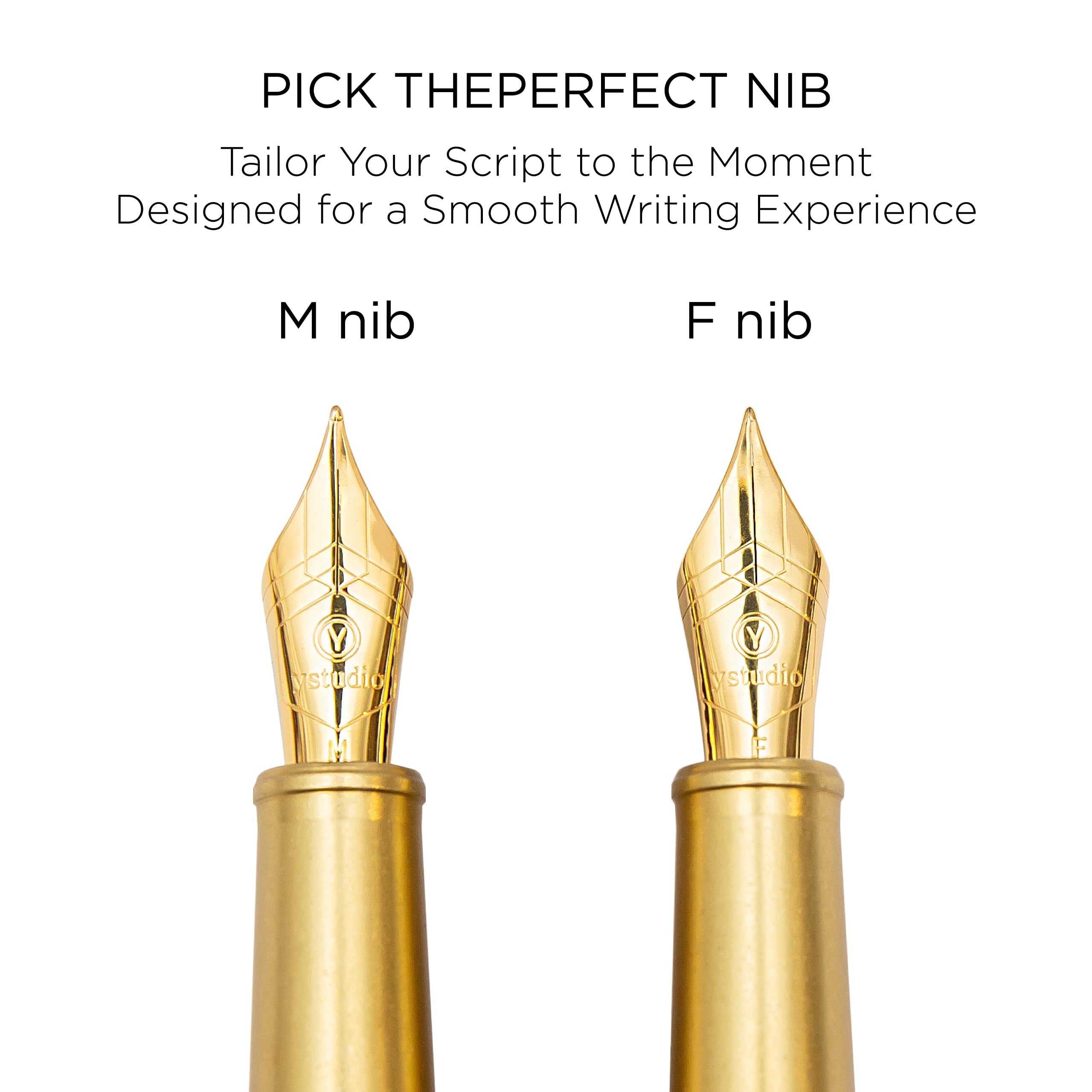 YSTUDIO Stunning Classic Revolve Fountain Pen Schmidt Gilded Nib Best Pen Gift Set for Men Women Professional Executive — view 2