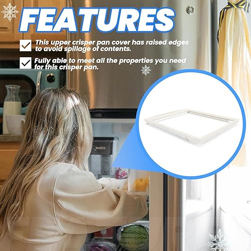 Miniatura 5 de Kojem 240350702 AP2115959 240350701 - Bandeja de repuesto compatible con Electrolux Frigidaire Frigidaire cubierta de cajón superior marco de