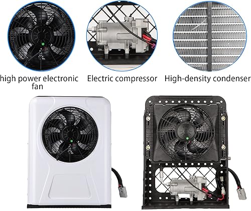 Miniatura 4 de Acondicionador de aire universal 24v, aire acondicionado de rvcamión acondicionador de aire para furgonetas vehículos agrícolas excavadoras camión