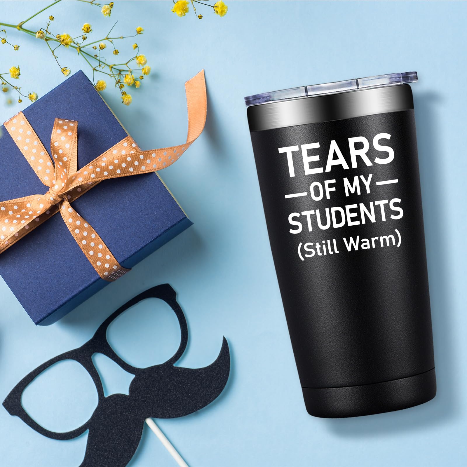 Regalos de agradecimiento para profesores, lágrimas de estudiantes, regalos para maestros para hombres, Navidad, San Valentín, regalos de jubilación para estudiantes de forma de profesor, vaso