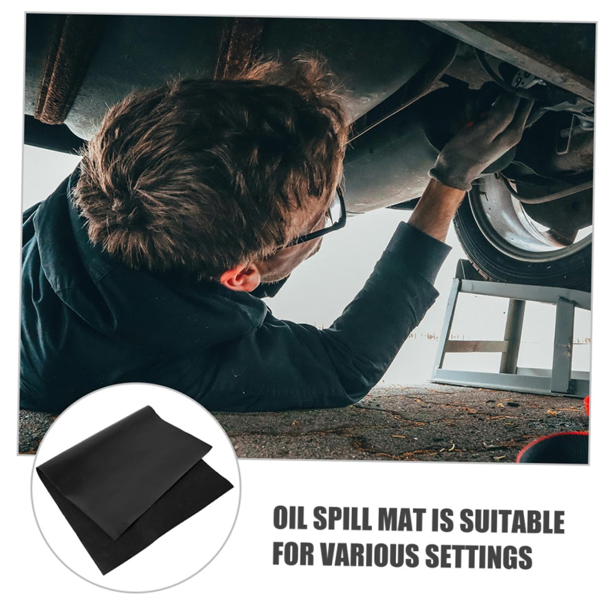 Ölauffangmatte mit Rutschfester Oberfläche aus das Auto und Auslaufsicherem Design Wiederverwendbare Garage Matte für und Werkstatt