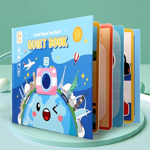 Libro ocupado para niños pequeños Montessori Toys Libro ocupado para niños pequeños a partir de 3 años, materiales de aprendizaje Montessori para