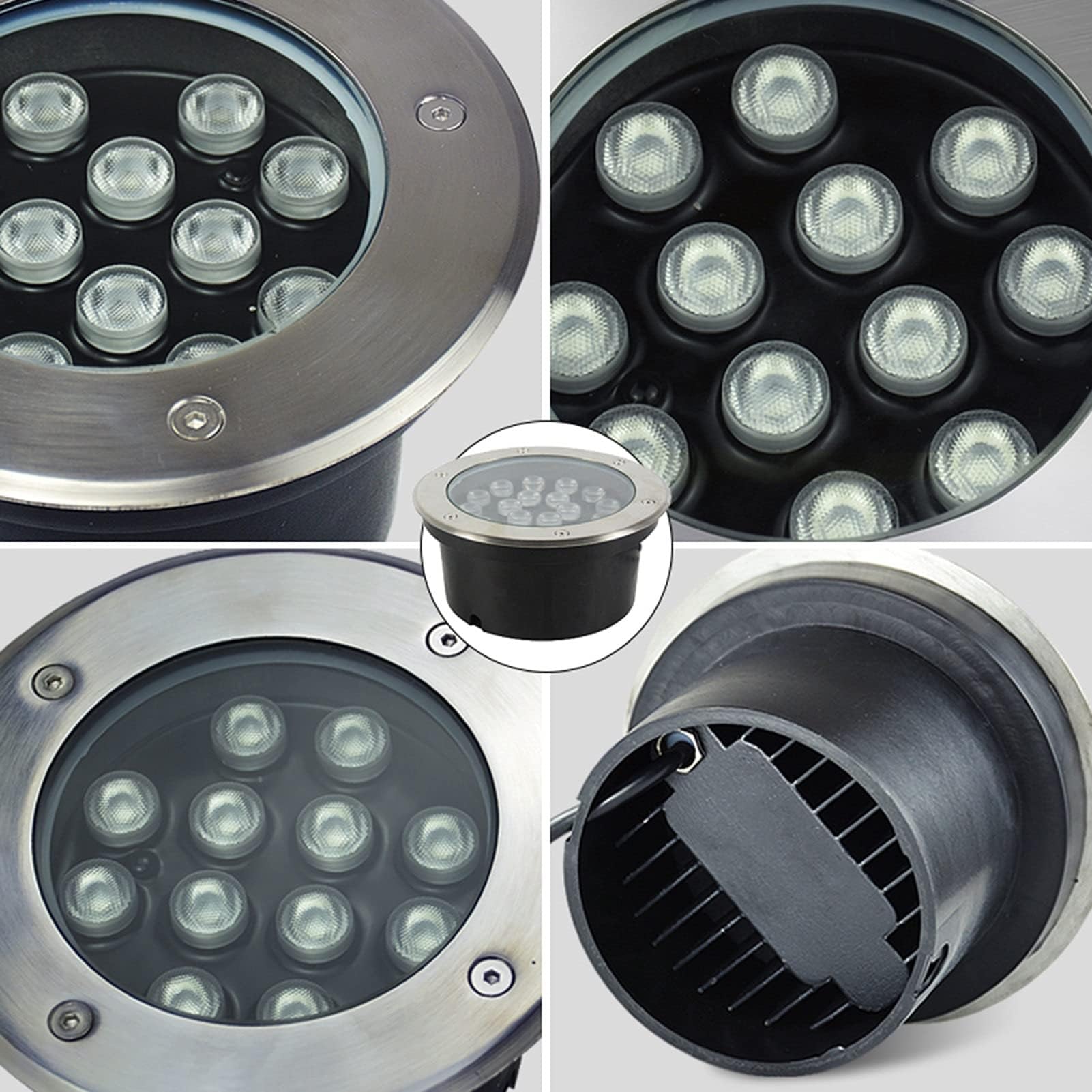 TTDGYYXW Lampada da LED da Incasso a Impermeabile da 15 W IP67 Faretto da Incasso per Esterni per GardLn Illuminazione da Giardino Staase Lampada da interrata AC Bianca Calda