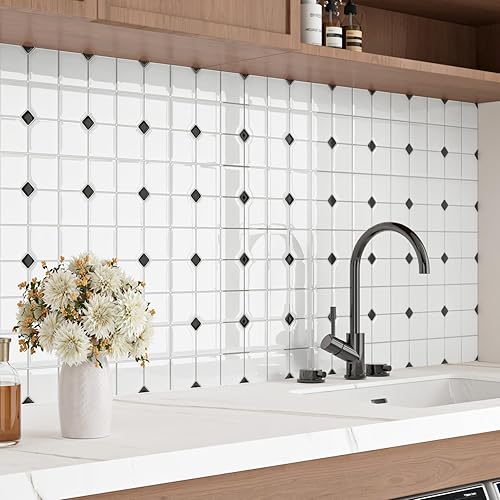 Miniatura 3 de Azulejos de metro 3D para despegar y pegar, 10 hojas para cocina, despegar y pegar, azulejos de pared autoadhesivos de 12 x 12 pulgadas, azulejos de