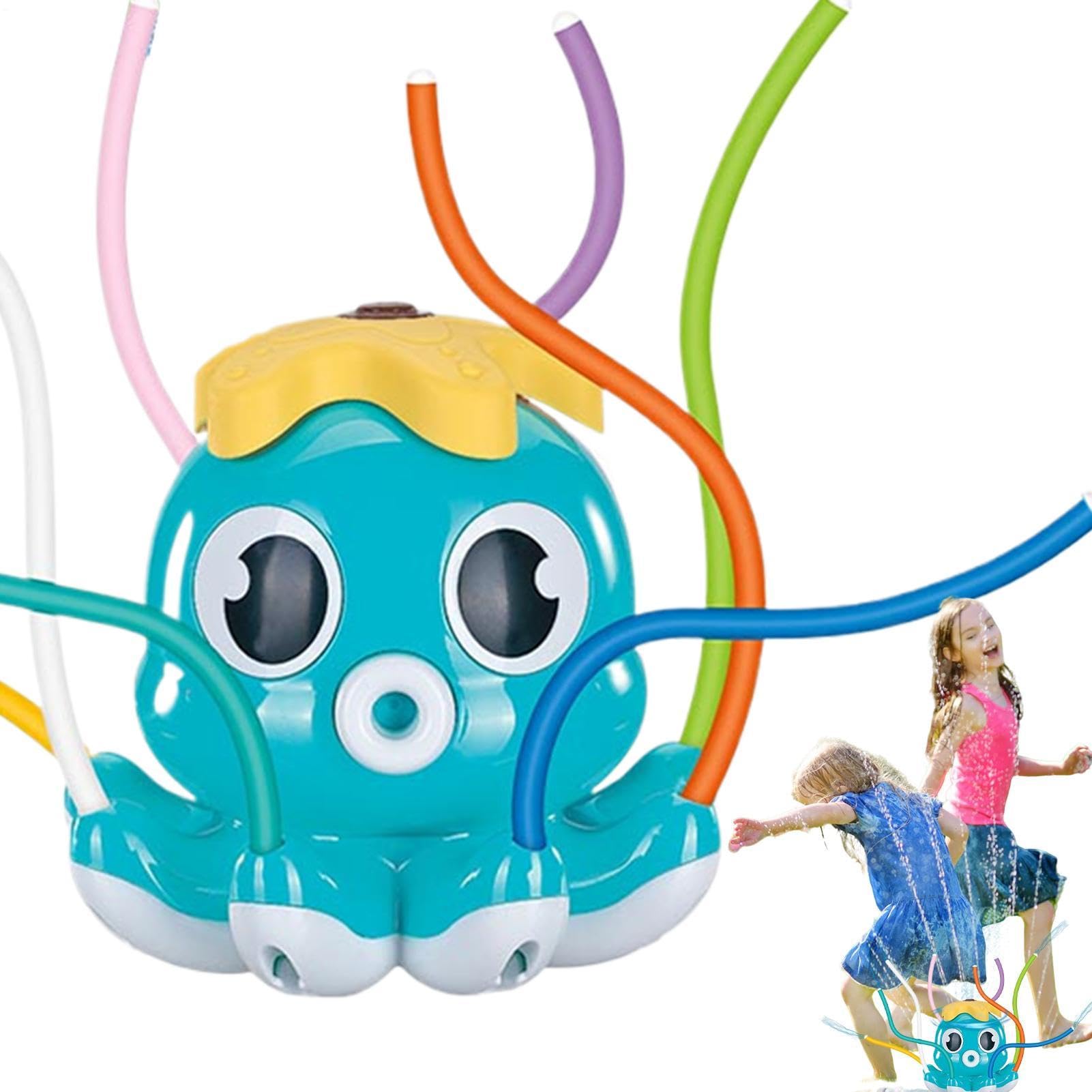 Kid Water Spray Sprinklers – Octopus Water Sprayer | Eight Swing Tubes - Hose Connection Compatible, Lightweight Safe Build | Suitable For Outdoor Garden Lawn Patio Pool Play Games