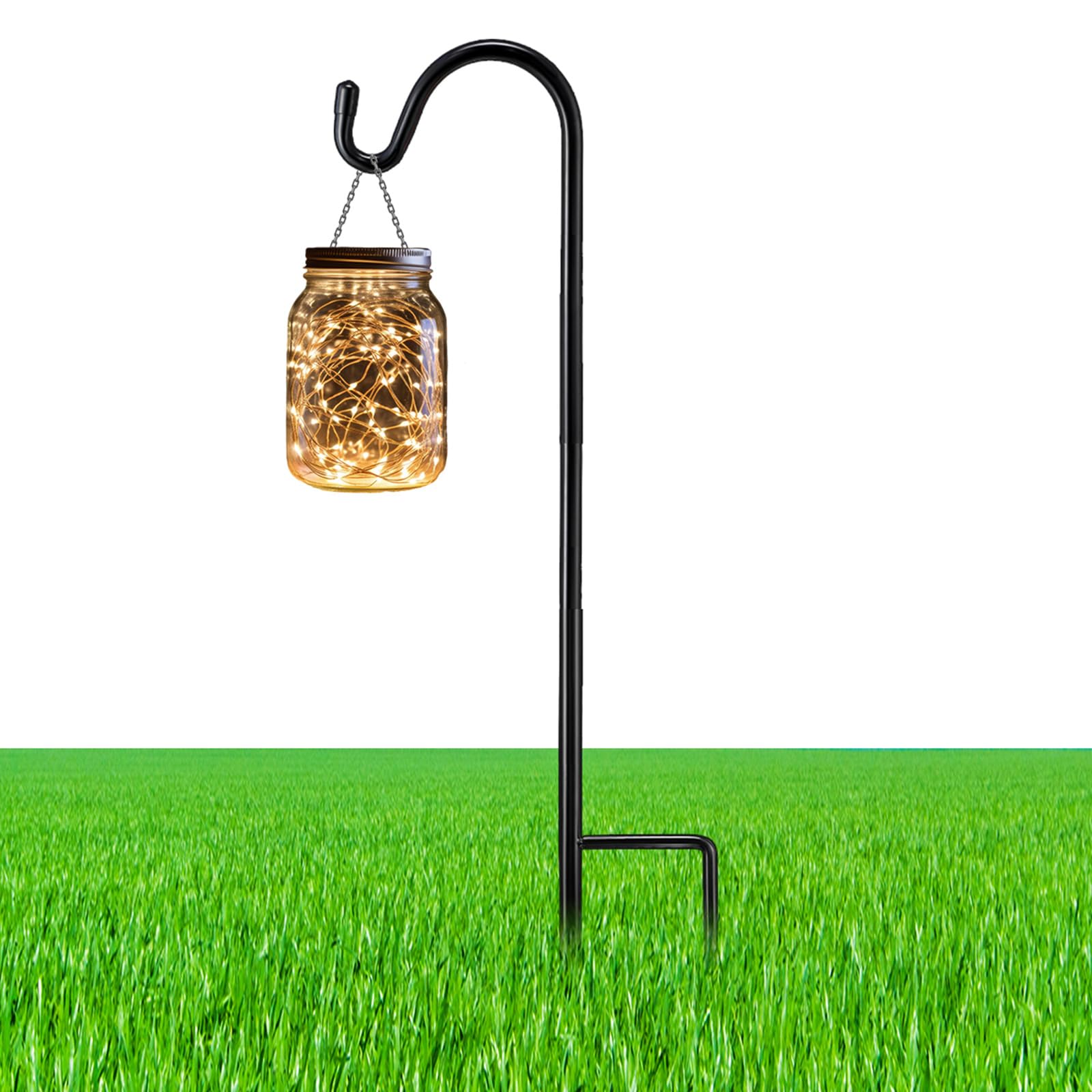 1 Pcs 15 Inch Shepherds Hook for Outdoor Adjustable Bird Feeder Pole