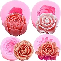 Vista 13 de ZiXiang Moldes de silicona de flores de rosas, molde de fondant de flores de margarita para decoración de pasteles, decoración de cupcakes, caramelo