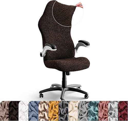 PAULATO BY GA.I.CO. Funda elástica para silla de oficina y juegos, funda elástica para silla de escritorio para computadora con cremallera, fundas