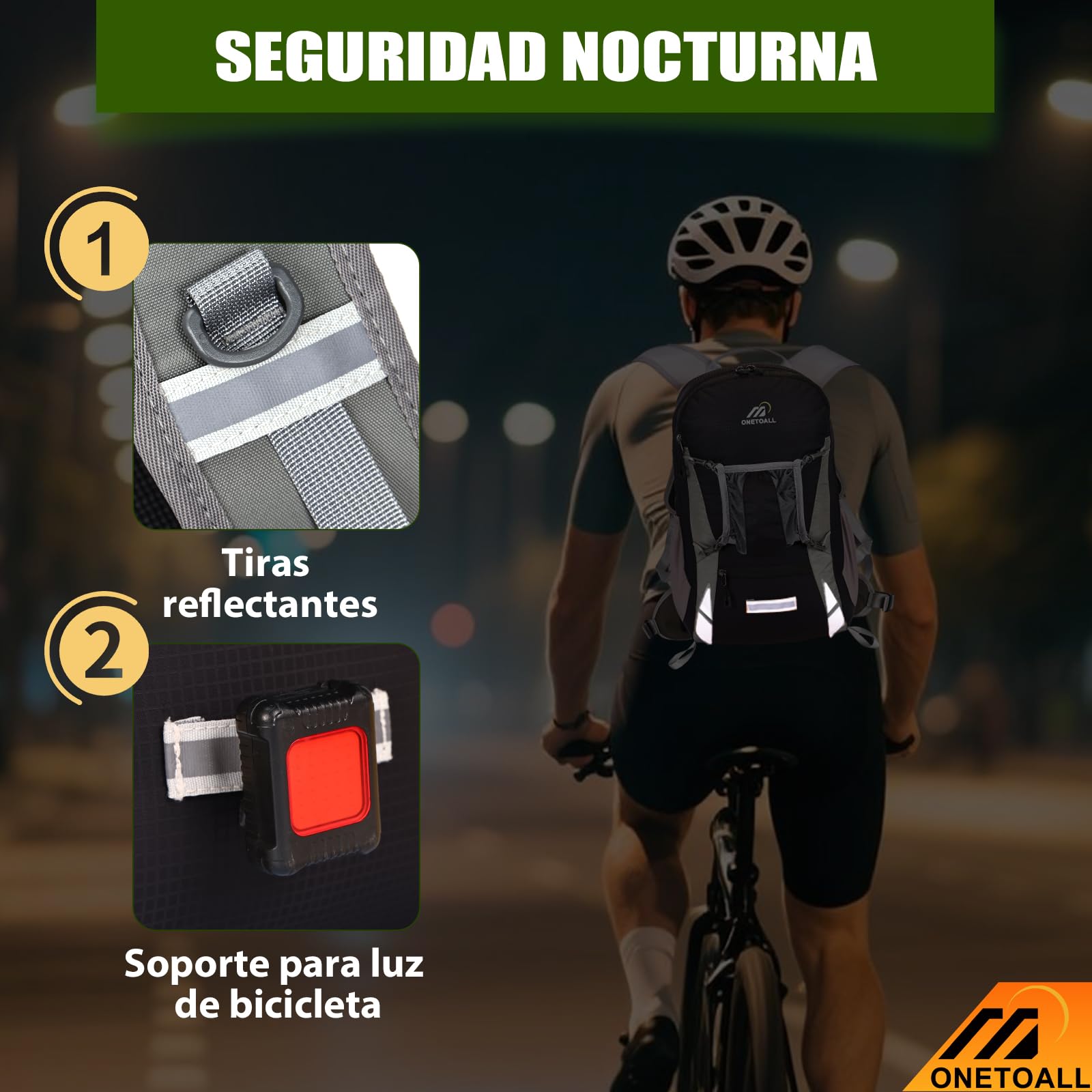 Local Lion Mochila de Ciclismo 20L/30L Montaña Senderismo Macutos Trekking Camping al Aire Libre Nylon con Cubierta de Lluvia para Hombres y Mujeres
