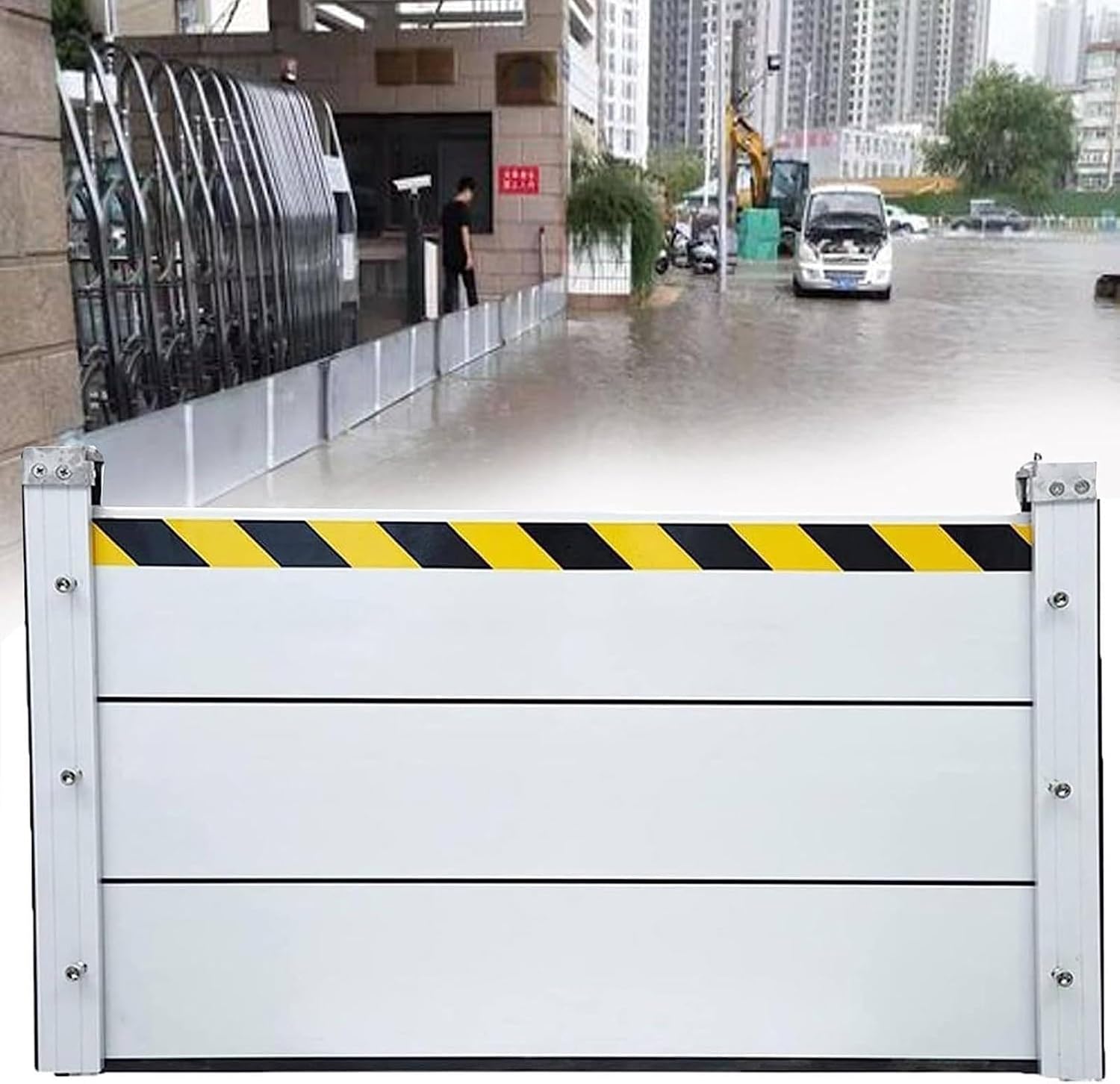 Flood Protection Barrier, Outdoor Garage Doors Flood Protection Barrier, Aluminum Alloy Flood Defence Barrier, Easy to Assemble and Disassemble (Size : 90 * 40cm/35.4 * 15.8in)