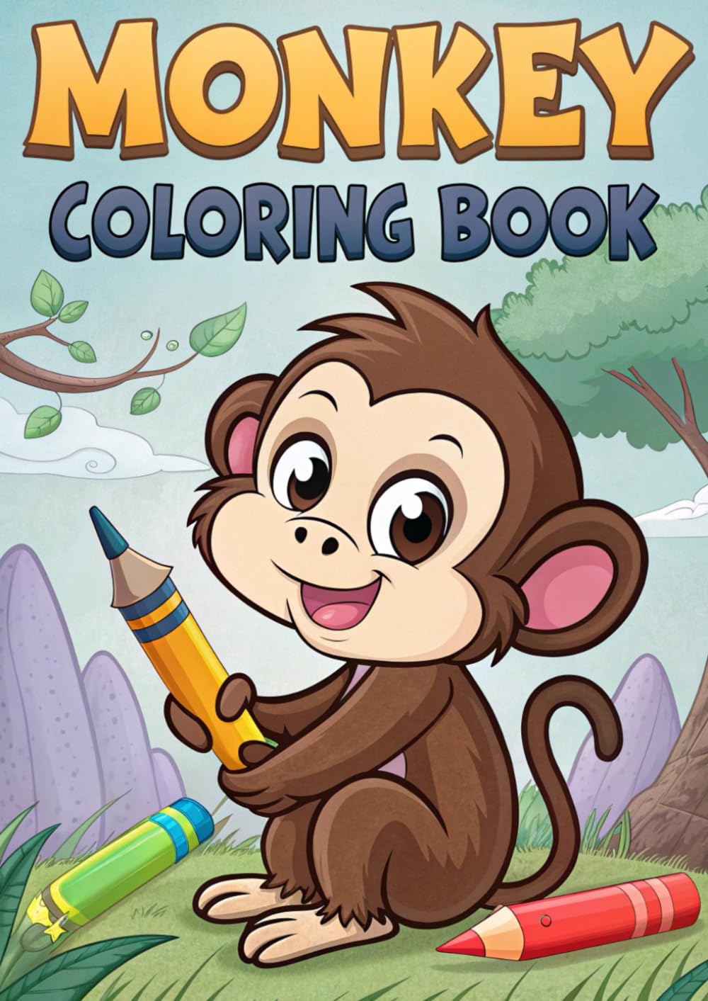 Monkey Coloring Book | 50 Jungle Animal Pages: Fun Jungle Animal Coloring for Kids | Creative and Educational Monkey Art (Coloring Books)