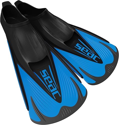 Miniatura 5 de Seac Speed-S, Short Swimming fins for Training in The Pool and Open Water Made in Italy Negro -,Azul,https://www.amazon.com/dp/undefined