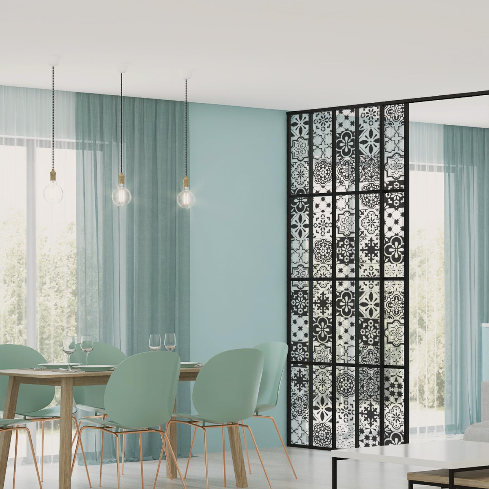 Láminas para Ventanas, Cortina Opaca de Vidrio unidireccional for baño(30x120cm/1pcs)
