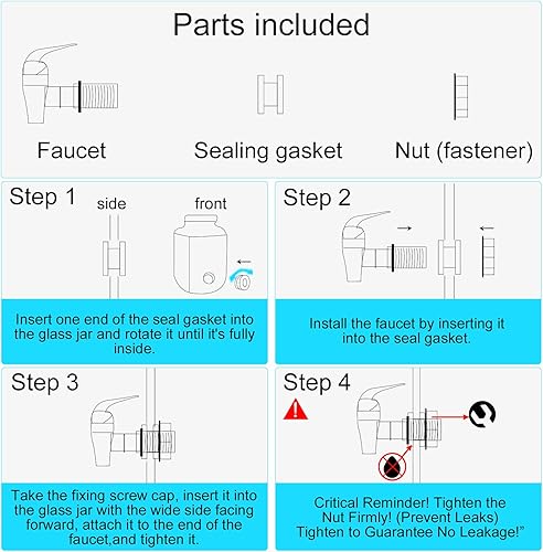 Miniatura 2 de Paquete de 2 dispensadores de detergente para ropa de vidrio de 1.25 galones con grifos, vertido sin esfuerzo, tapa de rosca, soporte, alfombrillas