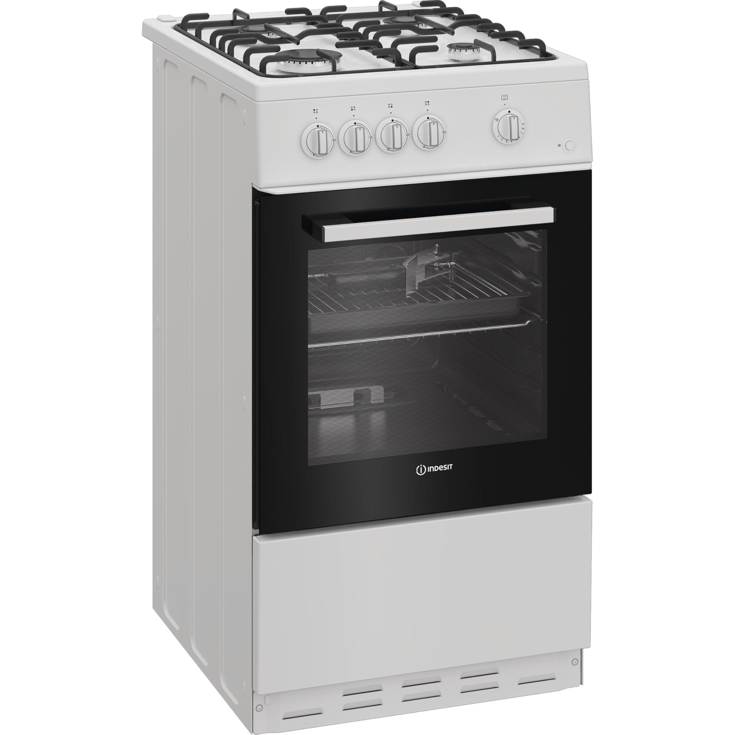 Indesit I5G1KMW 50cm wide Single Oven Gas Cooker - White - A/A Rated — view 2