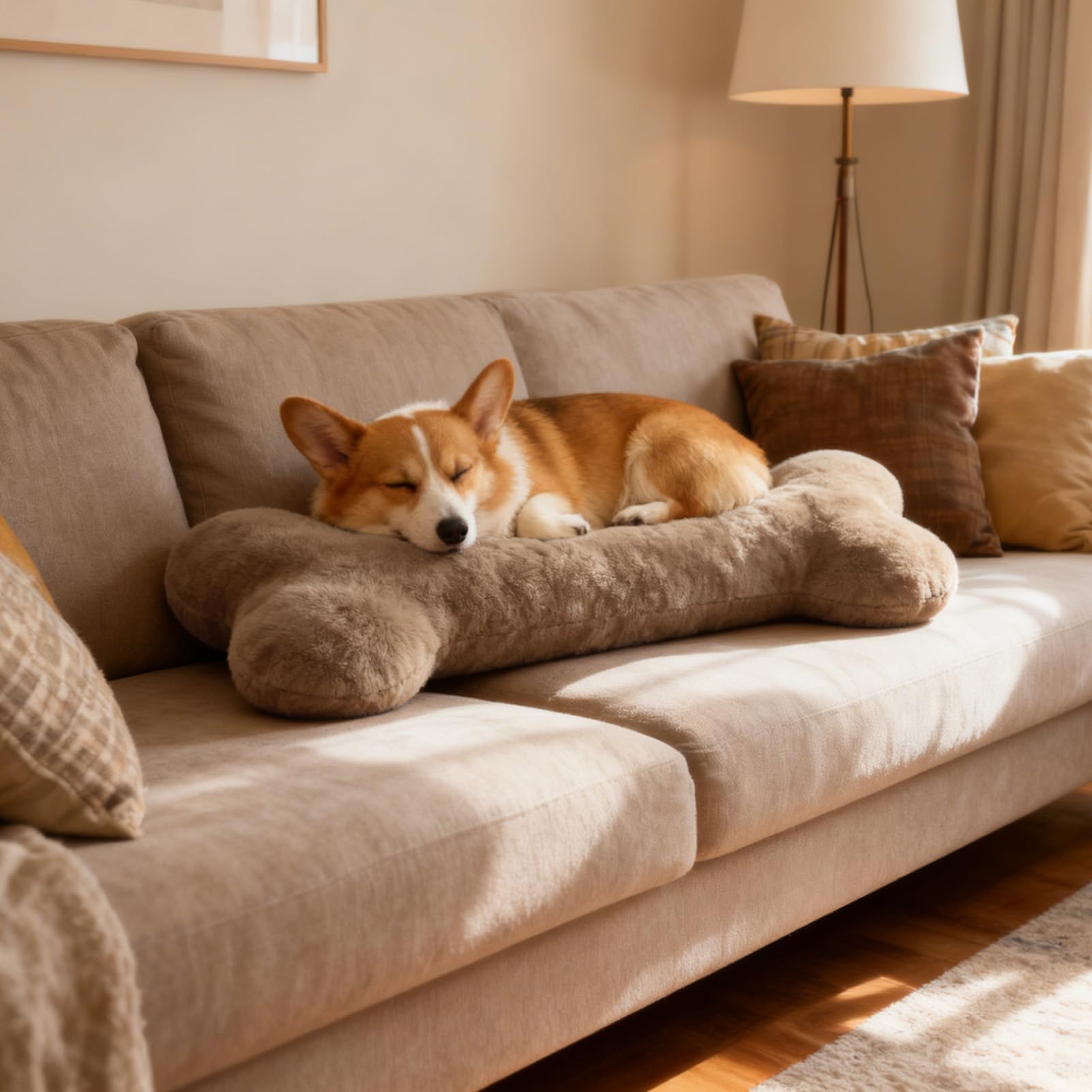 Juguete De Hueso De Peluche Para Perros Cojin Calmante Para Cachorros De 70 | Cojín Lanzable Para Cachorros Para Dueños De Mascotas Hogar Oficina Jaula Perrera Juego Relajación