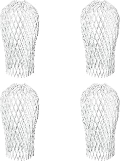 zuylikxy 4-Pack 3.5" Expandable Aluminum Downspout Gutter Guards - Leaf Debris Filters, Fits 2-4" Gutters, Prevent Clogs
