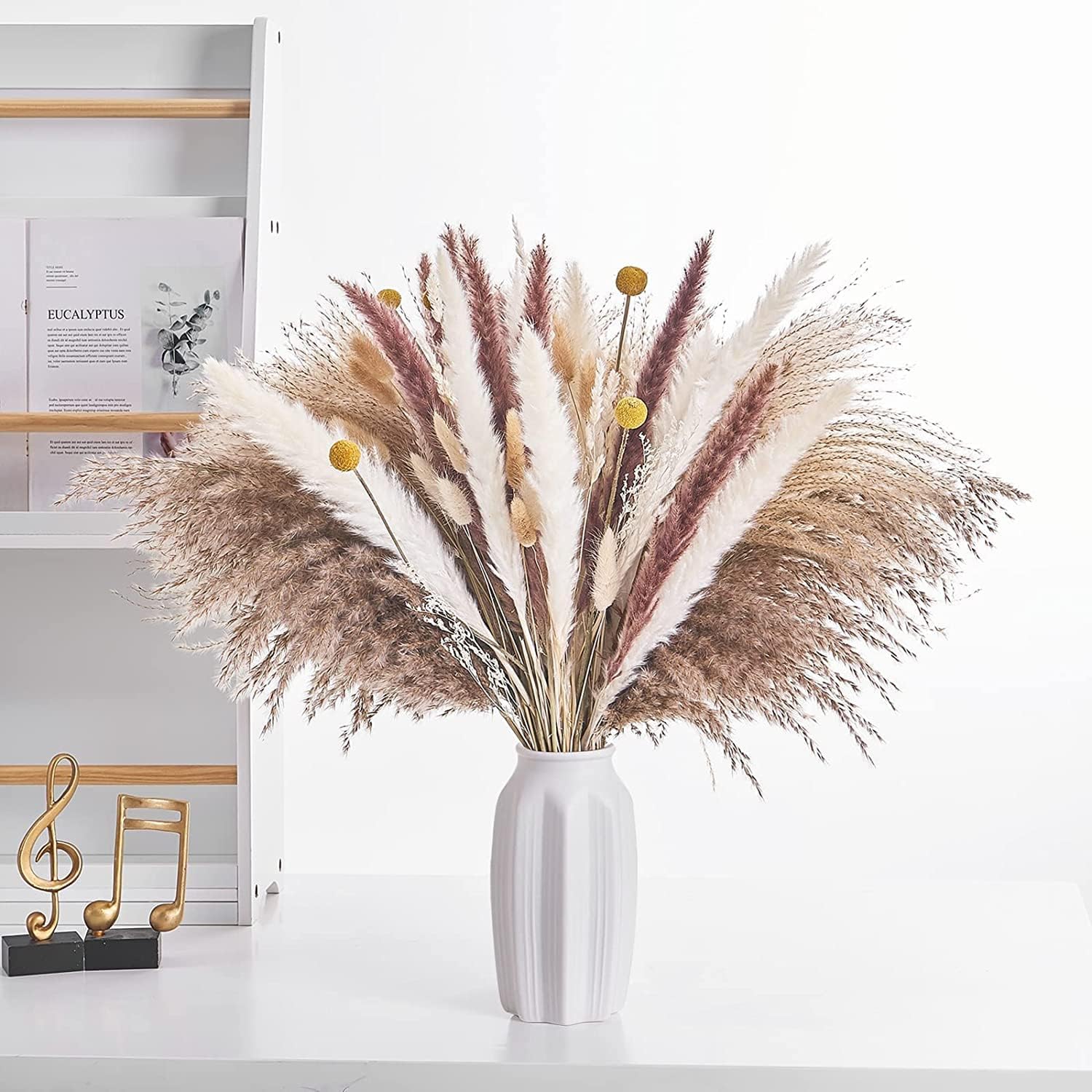 Erba Della Pampas Finta Rossa - 20 Steli Decorativi 43cm - Foto 7