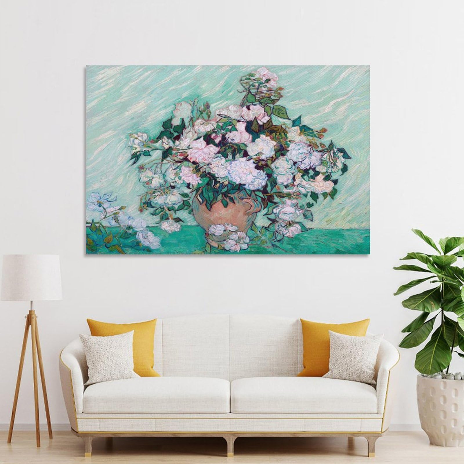 Amazon.co.jp: ゴッホ 世界の名画 バラのある花瓶 ポスター