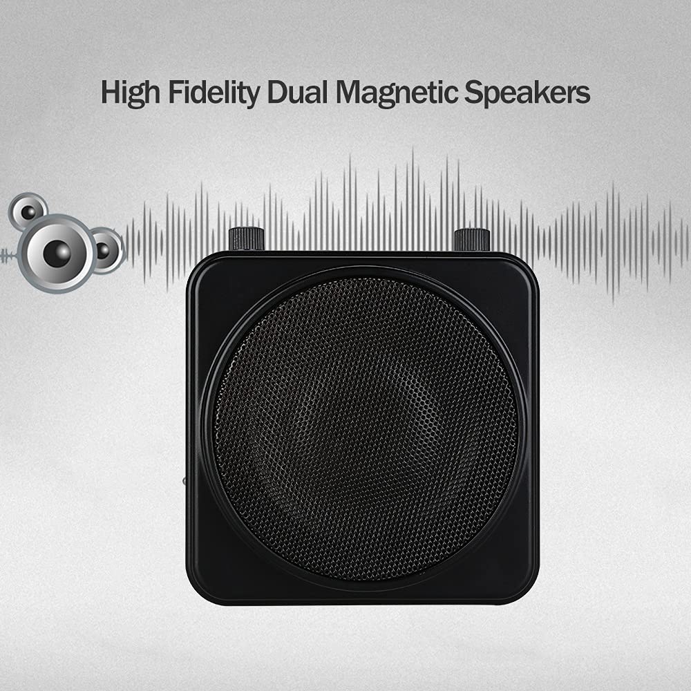 Portatile PA Amplificatore Vocale Microfono Auricolare 2200mA Amplificatore Altoparlante Voice Booster