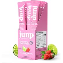 JUNP Sugar Free Electrolytes Powder Packets for Water Instant Hydration Packets, Salt & Potassium Zero Calorie No Carbs No Sugar Electrolyte Drink Mix Sticks, Keto Friendly Strawberry Margarita, 20ct
