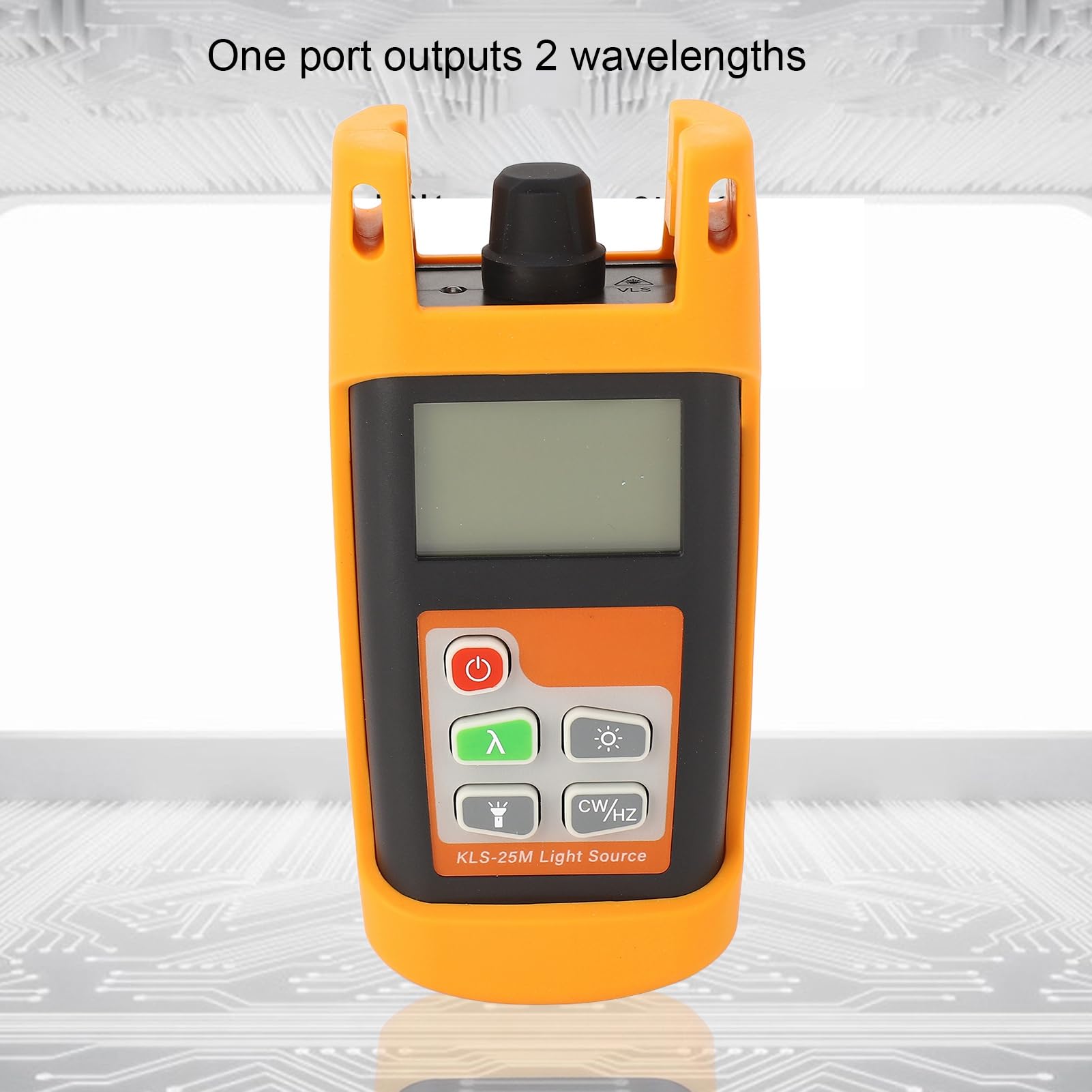 ASHATA Source de lumière Stable à Deux Longueurs d'onde, Portable 850 + 1300nm / 1310 + 1550nm wattmètre Optique avec connecteur Universel FC + SC + 2,5 mm, durée de Travail de 46 Heures