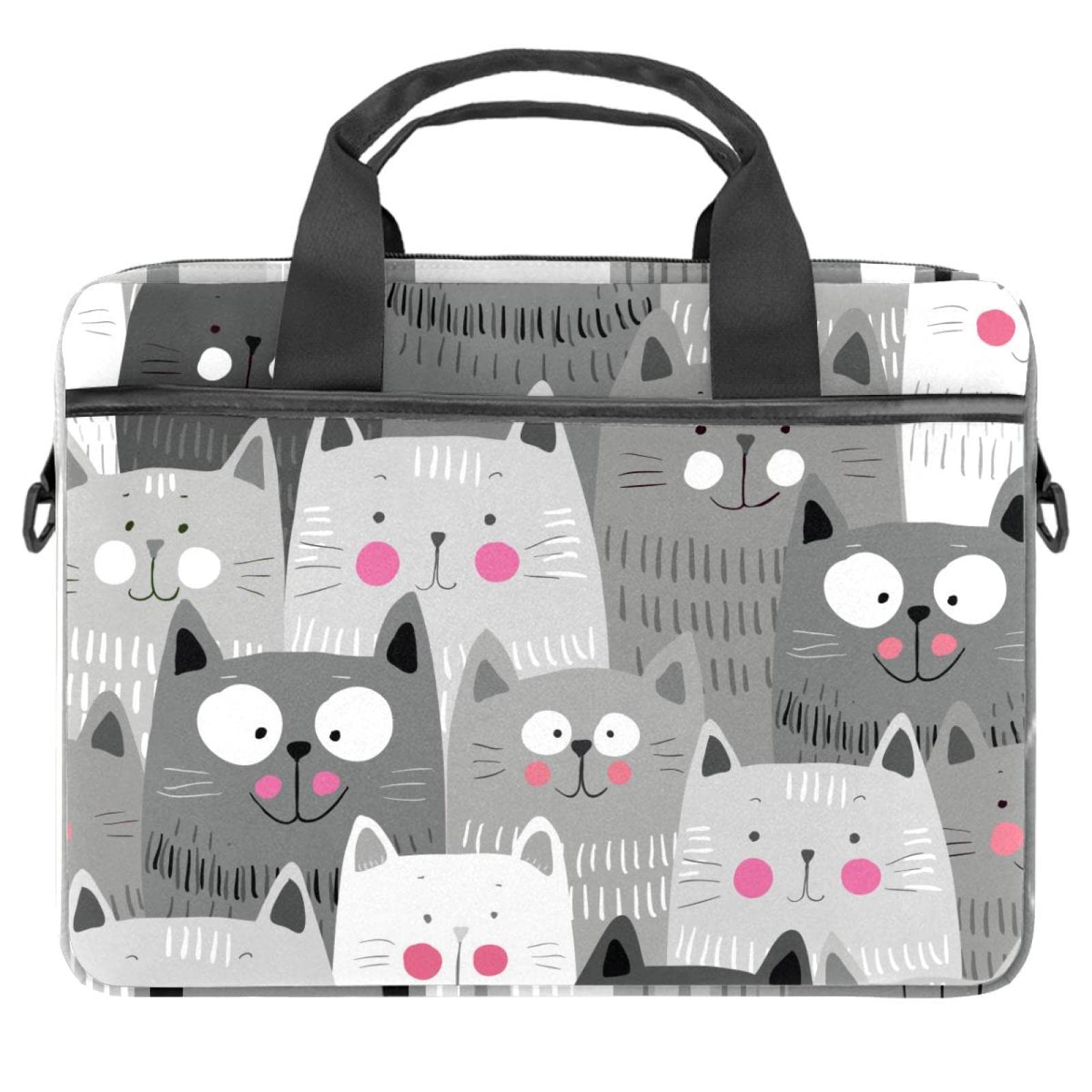 Sacoche ordinateur 13.3 ultra-légère Doodle Happy Cats à épaule