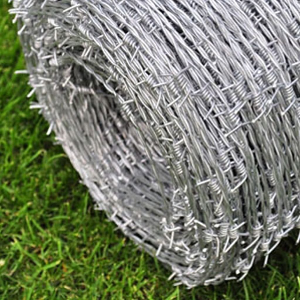Tidyard Alabre de Espino Alambre Espino Galvanizado 500 Metros Gris