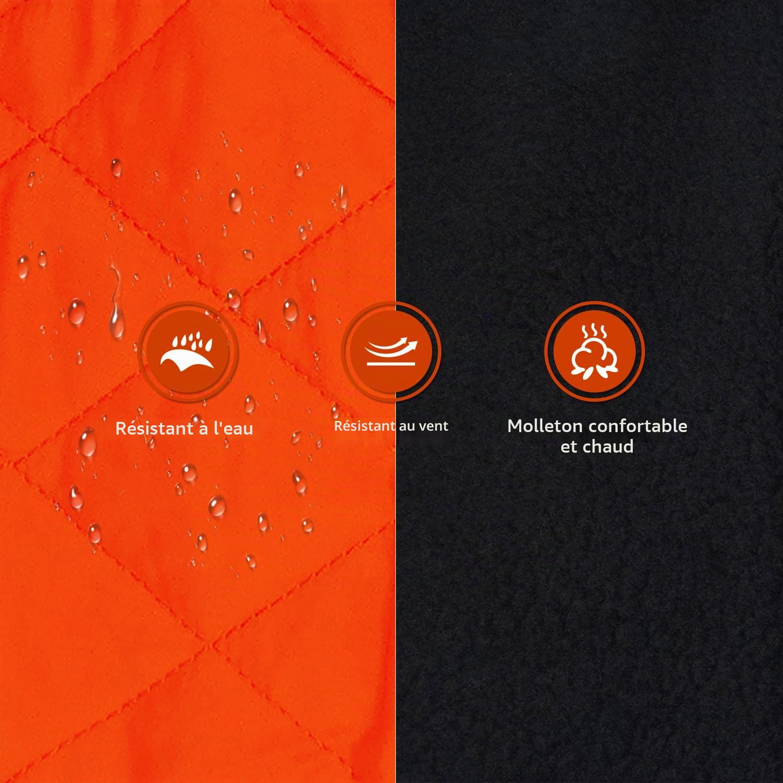 Manteau Levrier Imperméable, Manteau de Chien Grande Veste Chaude Chien Vêtement d'hiver Levrier Pull à Coupe-Vent pour Chiens