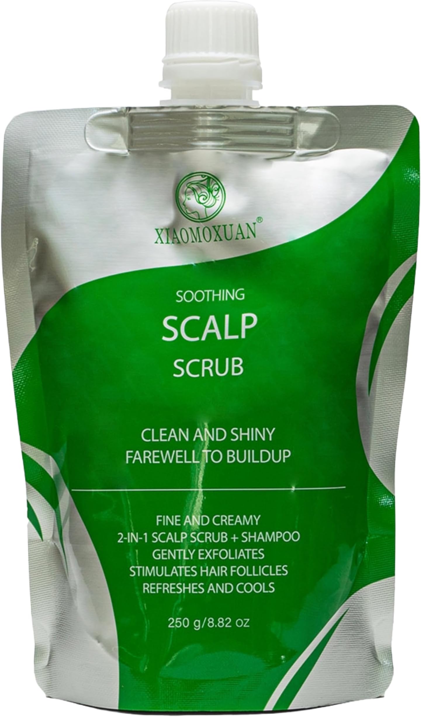Scalp Scrub Exfoliating Shampoo 250-ml - Cleansing Shampoo Hair and Scalp Build-Up Remover Treatment for All Hair Types