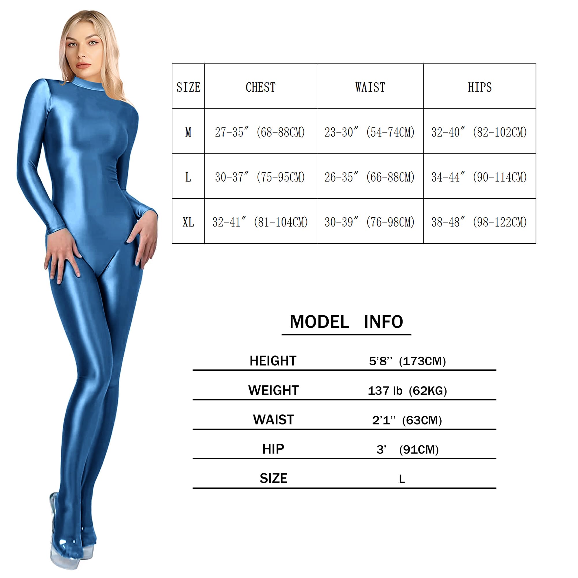Traje de baño de una pieza brillante 200D opaco de alta elasticidad, brillante, body completo con cremallera trasera