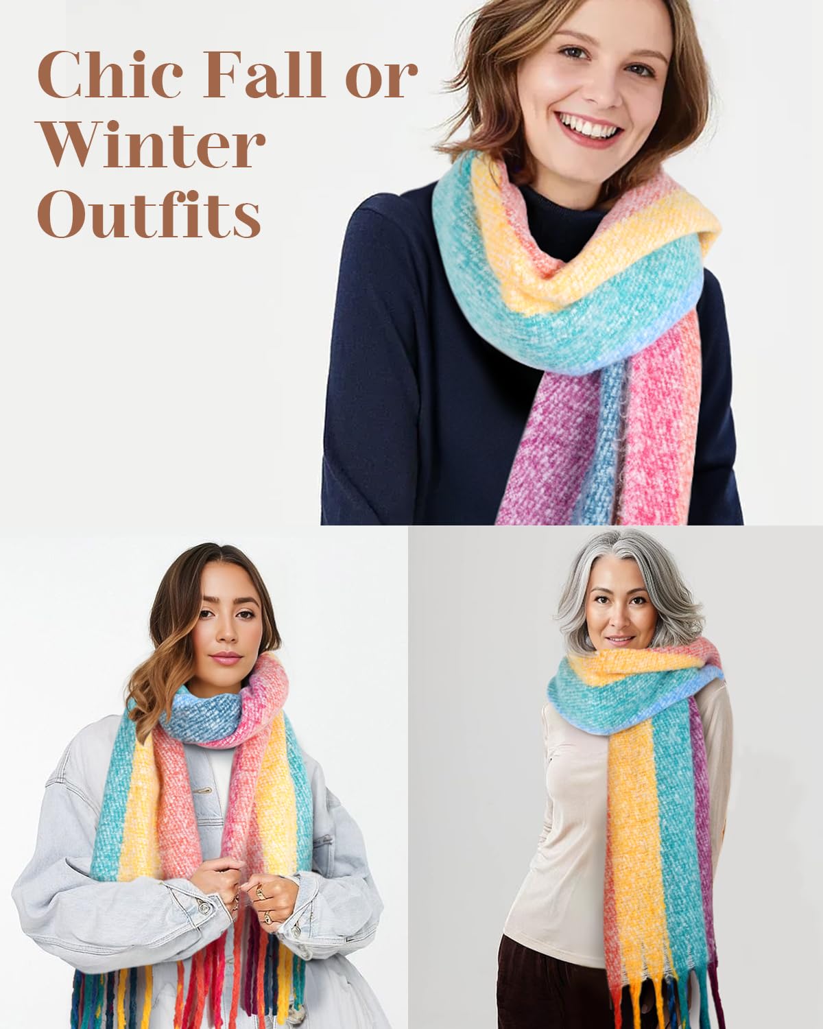 Regali Natale Sciarpa Donna Invernale: Idee Regalo Donna Mamma Amica Nonna Poncho Scialle Donna Invernale Caldo, Sciarpe Invernali Donna Regali Natale Donna Originali per Lei Pashmina Foulard Donna