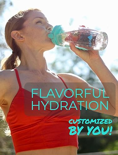 Miniatura 4 de AquaFrut - Botella de agua con infusor de frutas de 32 onzas, sin BPA, botella deportiva de infusión de frutas, tapa abatible con boquilla para