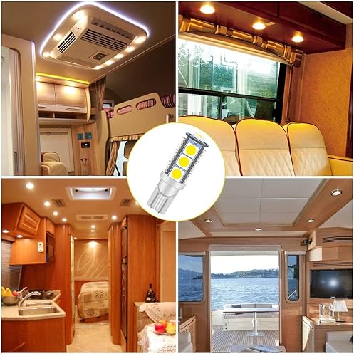 Vista 18 de GRV T10 921 194 13-5050 SMD - Lámpara de bombilla en cuña LED súper brillante, CD 12V Blanco fresco