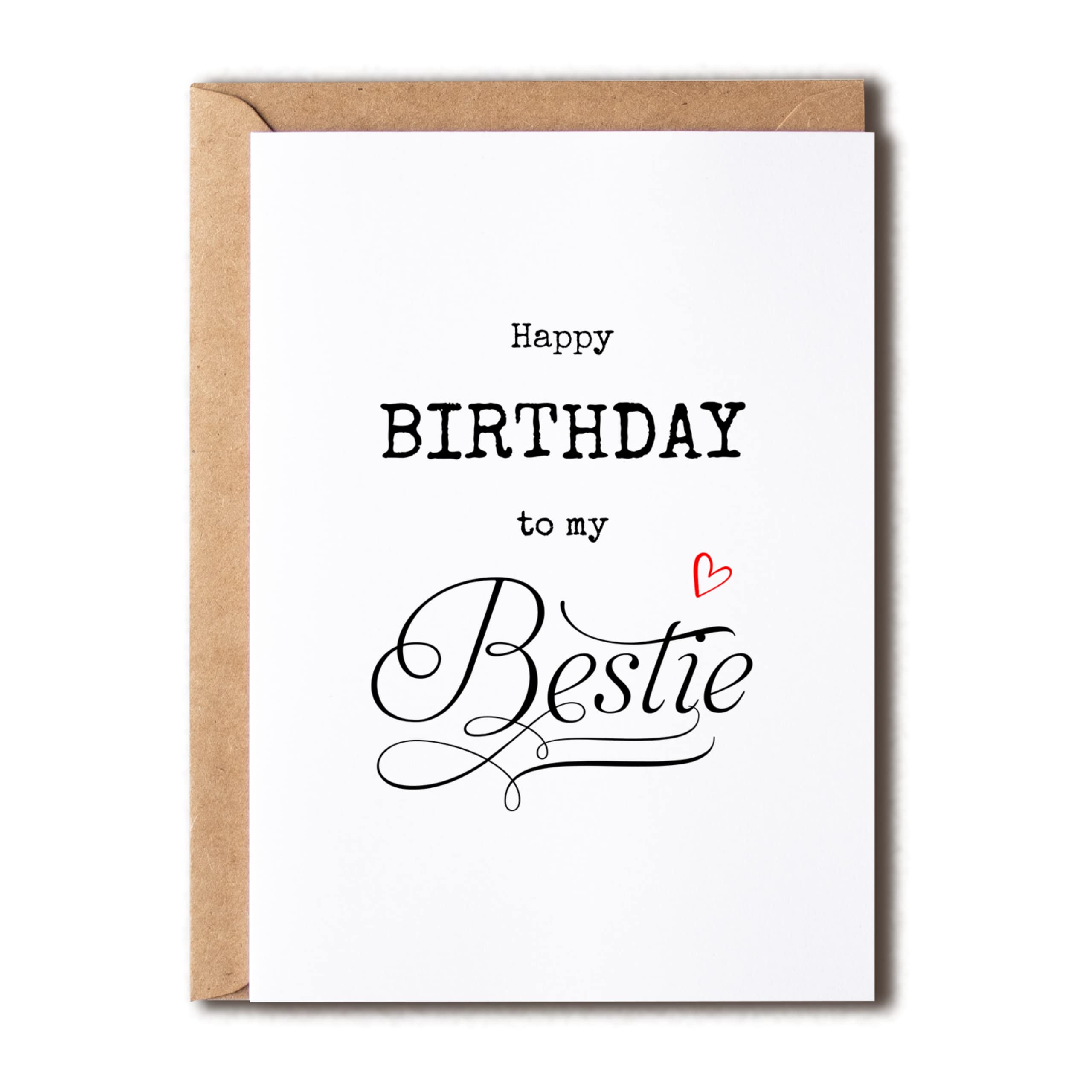 Buy Birthday Card Best Friend. Happy Birthday To My Bestie - Love You ...
