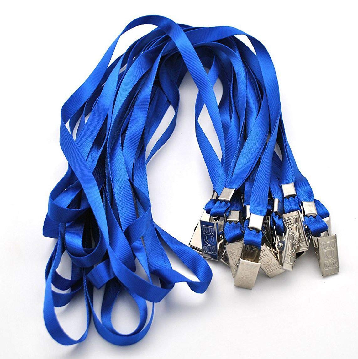 Beebel Schlüsselbänder, Nylon, flach, Bulldogge, Clip, Schwarz, 100 Stück