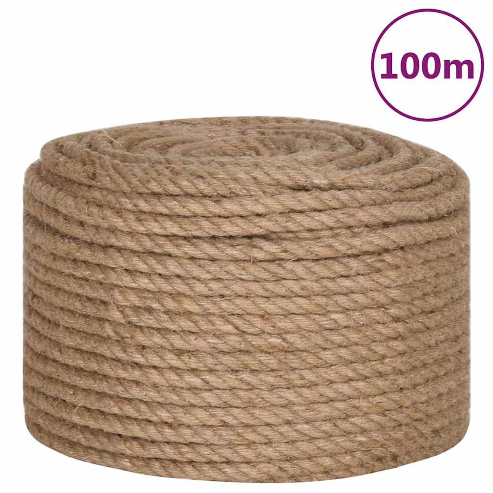 Homgoday Corda in Juta Naturale 10 mm x 100 m Resistente Ecologica per Decorazione e Fai-da-Te