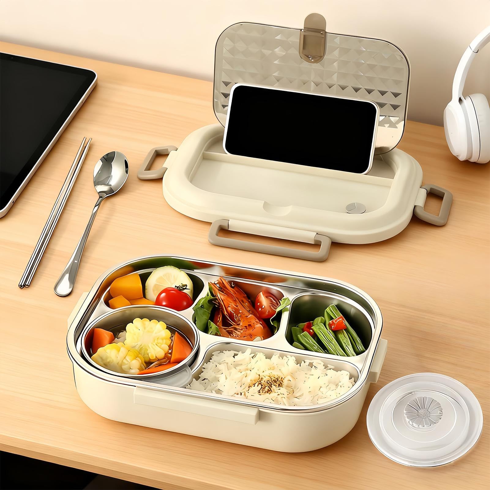 Pudełko Na Lunch Bezpieczny dla Mikrofalówki z Pałeczkami