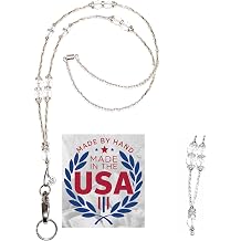 Hidden Hollow Beads Womens Fashion Hand Beaded in USA Lanyard, 34" Jewelry Necklace ID Badge Holder Keys Phone Teacher
