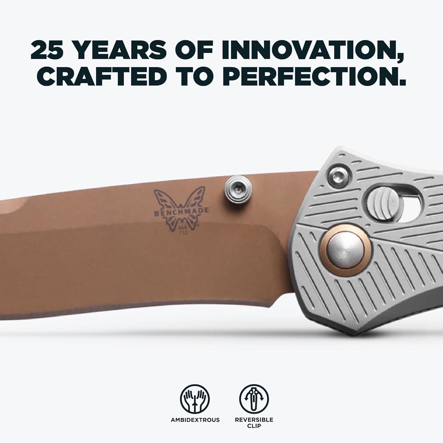 Benchmade - Seven Ten EDC Knife with Gray Aluminum Handles (710FE-24)