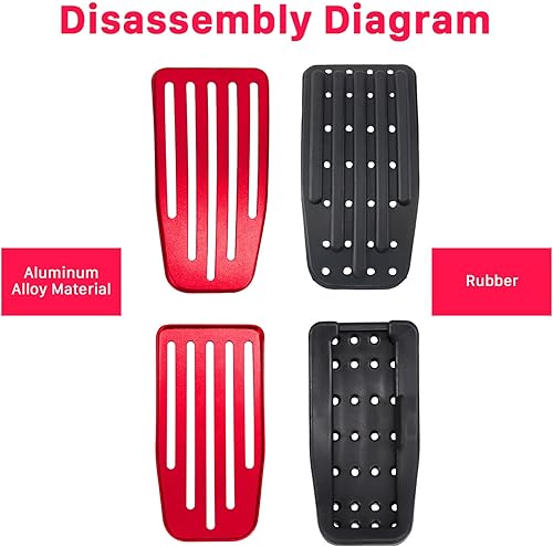 Miniatura 2 de Carwiner Juego de almohadillas de pedal para Tesla Model 3 Model Y Performance aluminio Pedal Covers Accesorios