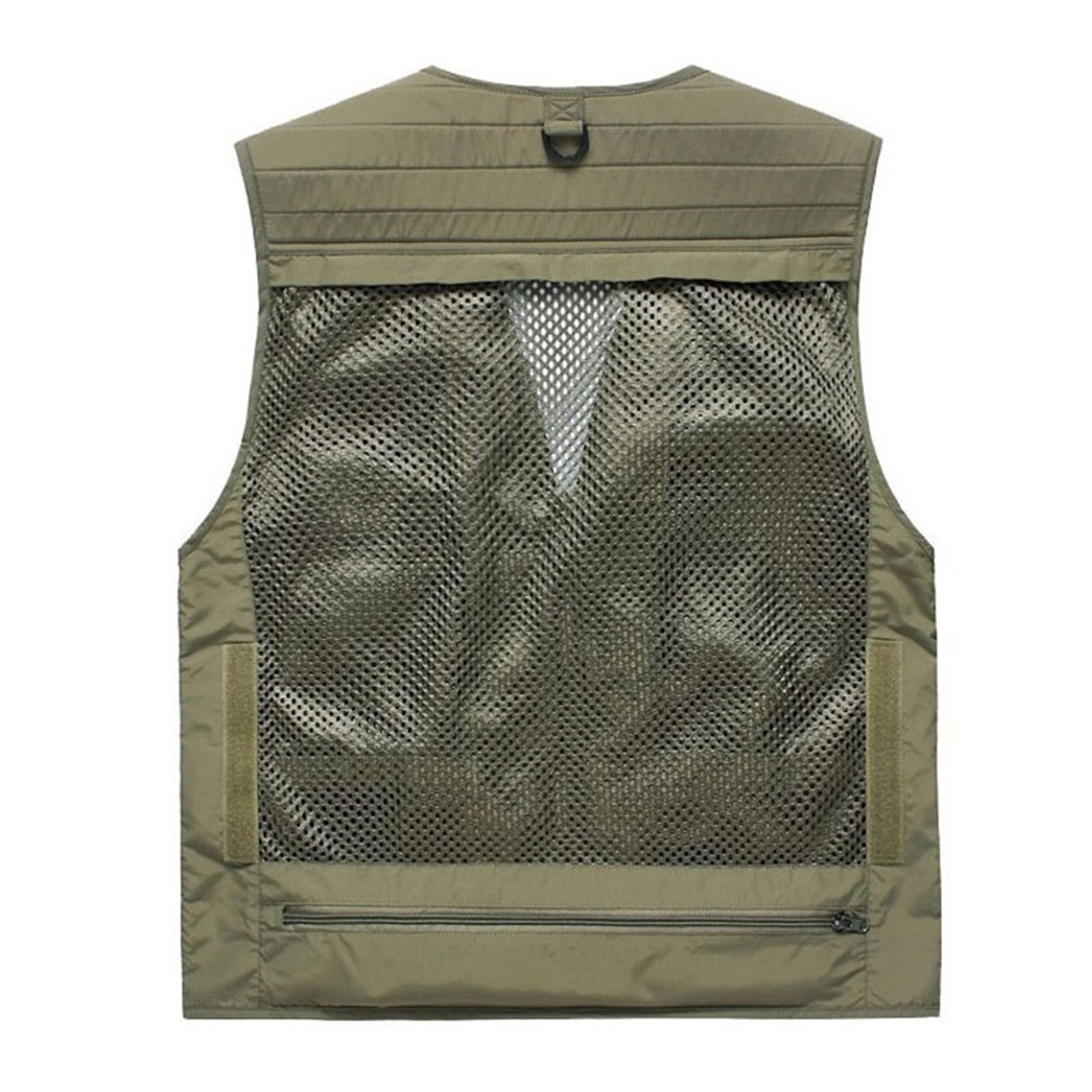 Chaleco Pesca Chaleco al Aire Libre for Hombre, Senderismo, Pesca, Caza, Naranja, Chaleco Multibolsillos, Transpirable de Secado rápido(Deep Green,S)