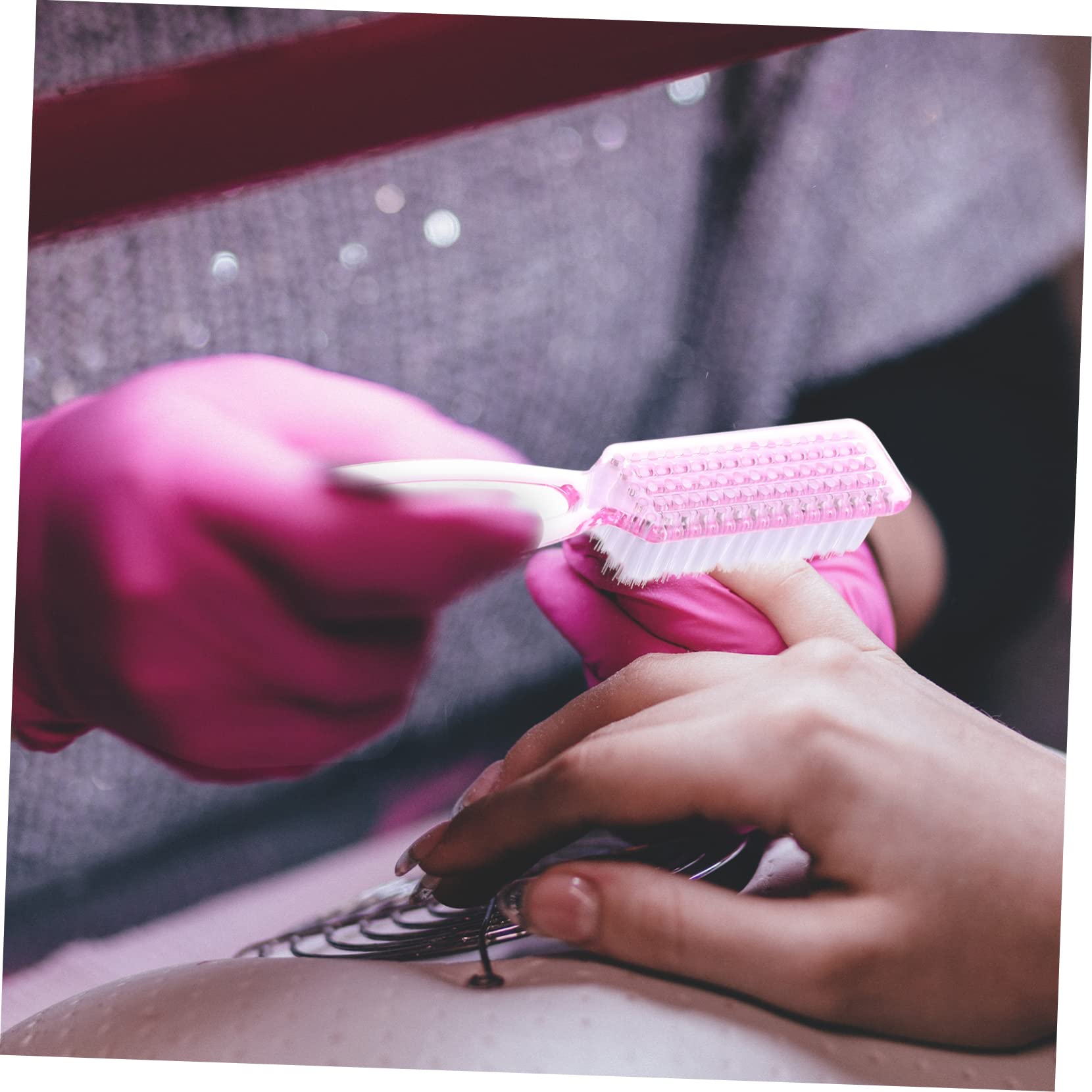 FRCOLOR Stk reinigungsbürste Nagelbürste zum Reinigen Werkzeug zur Nagelreinigung Nagelreiniger Bürstenreinigung para uñas Pulver nail pinsel nagelpinsel Nagelkunstwerkzeuge p.s